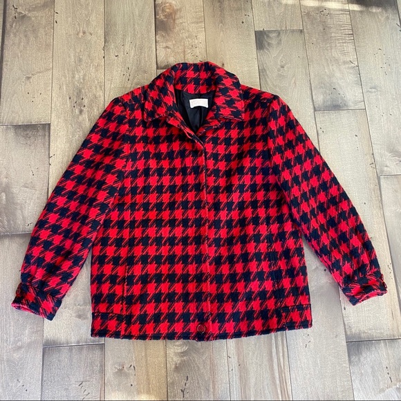 Pendleton Red and Black Houndstooth Jacket - Picture 6 of 9